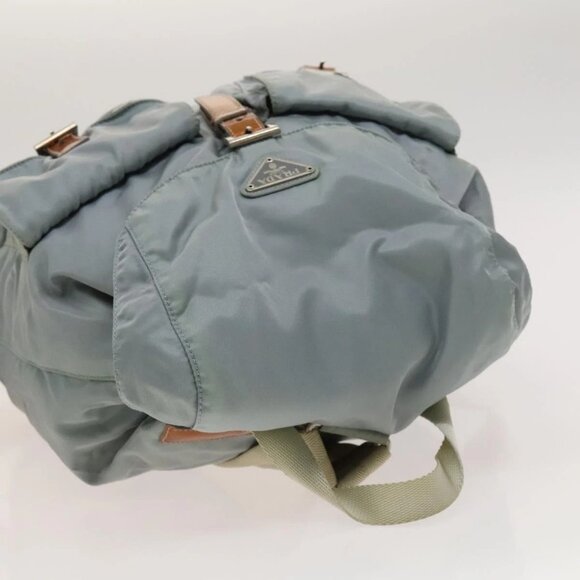 PRADA Backpack Nylon Light Blue Silver Auth - Picture 5 of 16